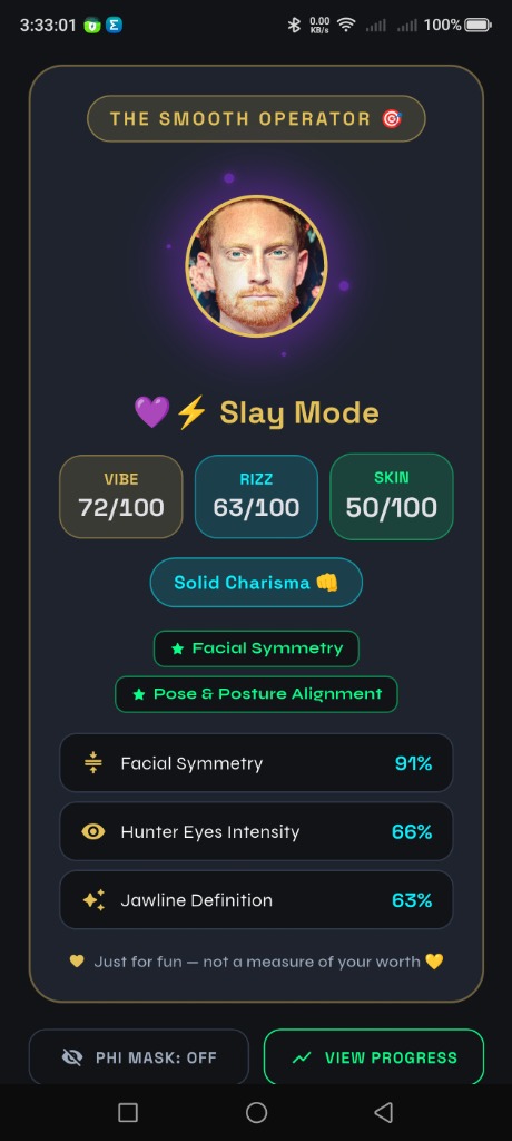 VibeCheck Slay Mode Score Card
